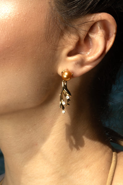 Coral Dangling Earrings